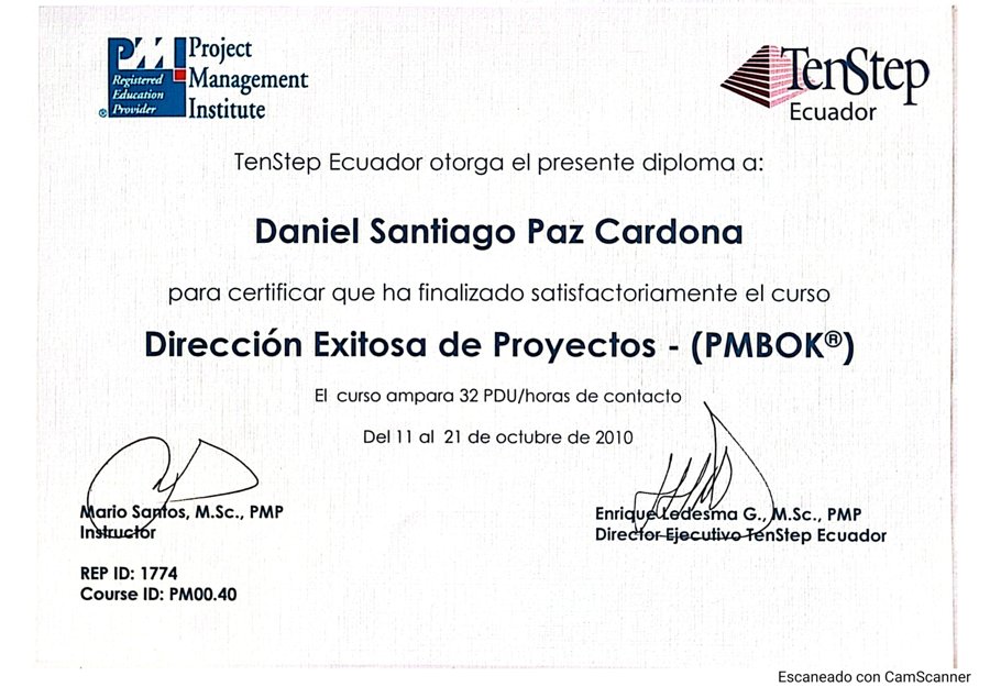 Certificado PMBOK